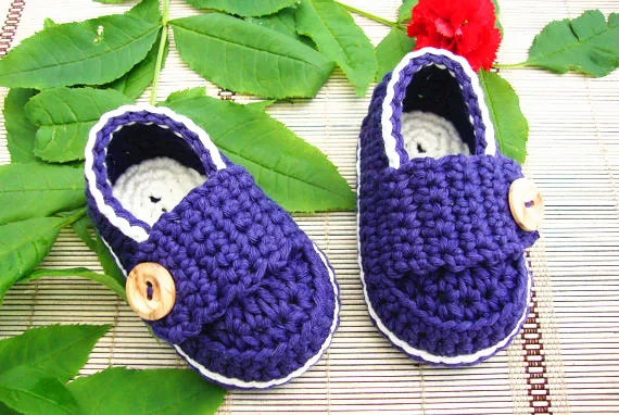 100% cotton Lovely Brown Baby Boys Crib Crochet Knit Casual Buckle Shoes MARY JANE  9cm,11cm,13cm Crochet baby shoes sandals