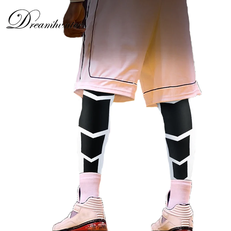 1PC Long knee protector basketball Breathable compression leggings knee brace Leg Sleeve Protector Calf Support Elastic dizlik