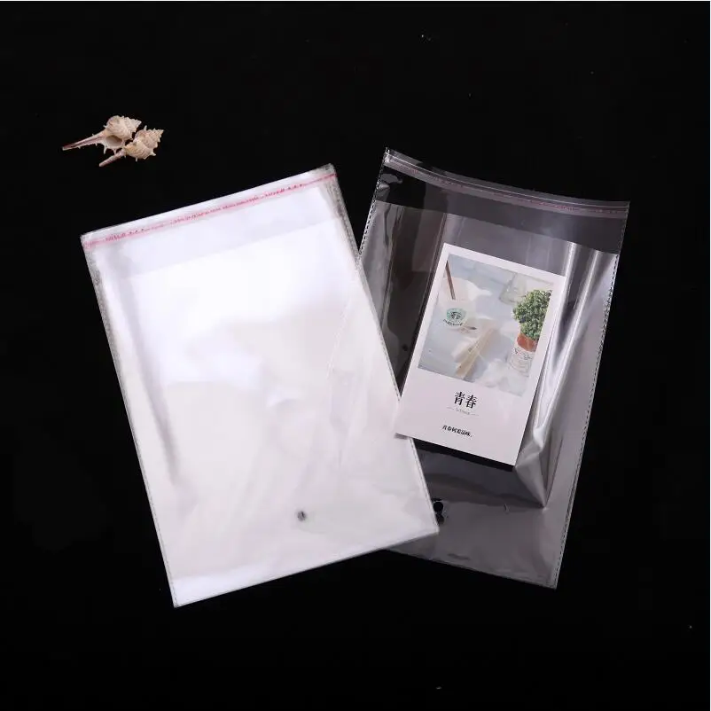 Transparent Self-adhesive OPP Poly Plastic Envelope Packaging Bags Self Sealing Resealable Clear Cellophane Bag Plastic Baggie