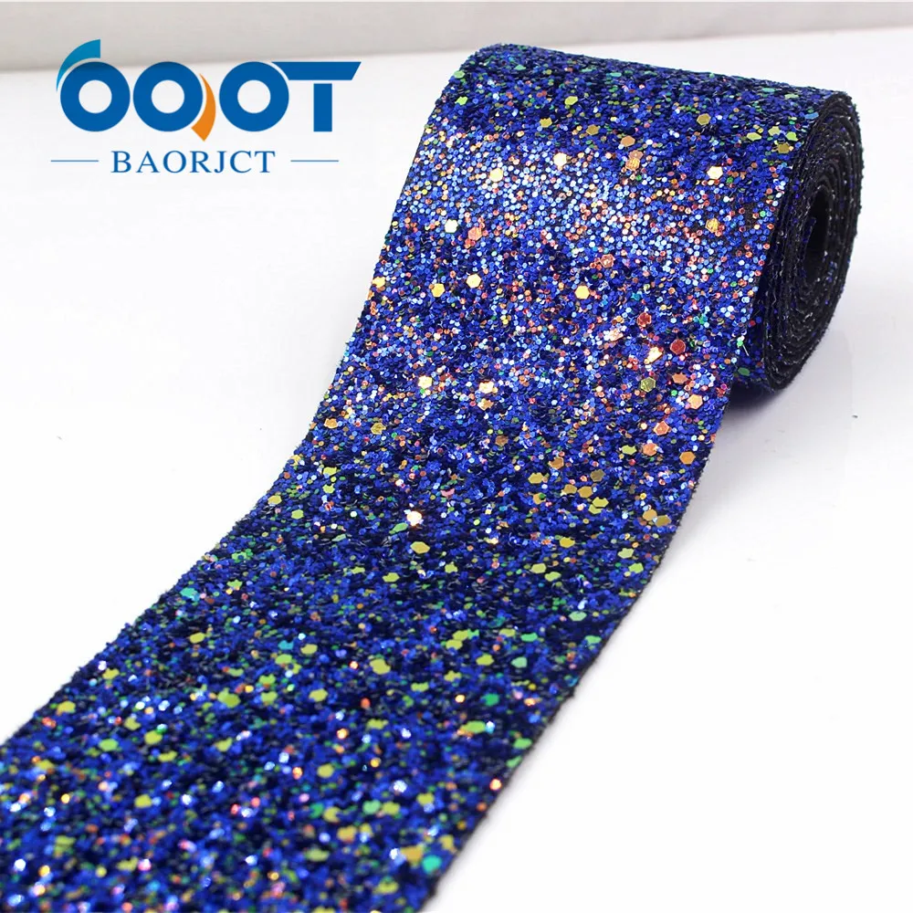 OOOT BAORJCT G-18930-1304,75 mm,2 yards Colorful Flash film Ribbons,Wedding decoration,Garment accessories,DIY handmade material