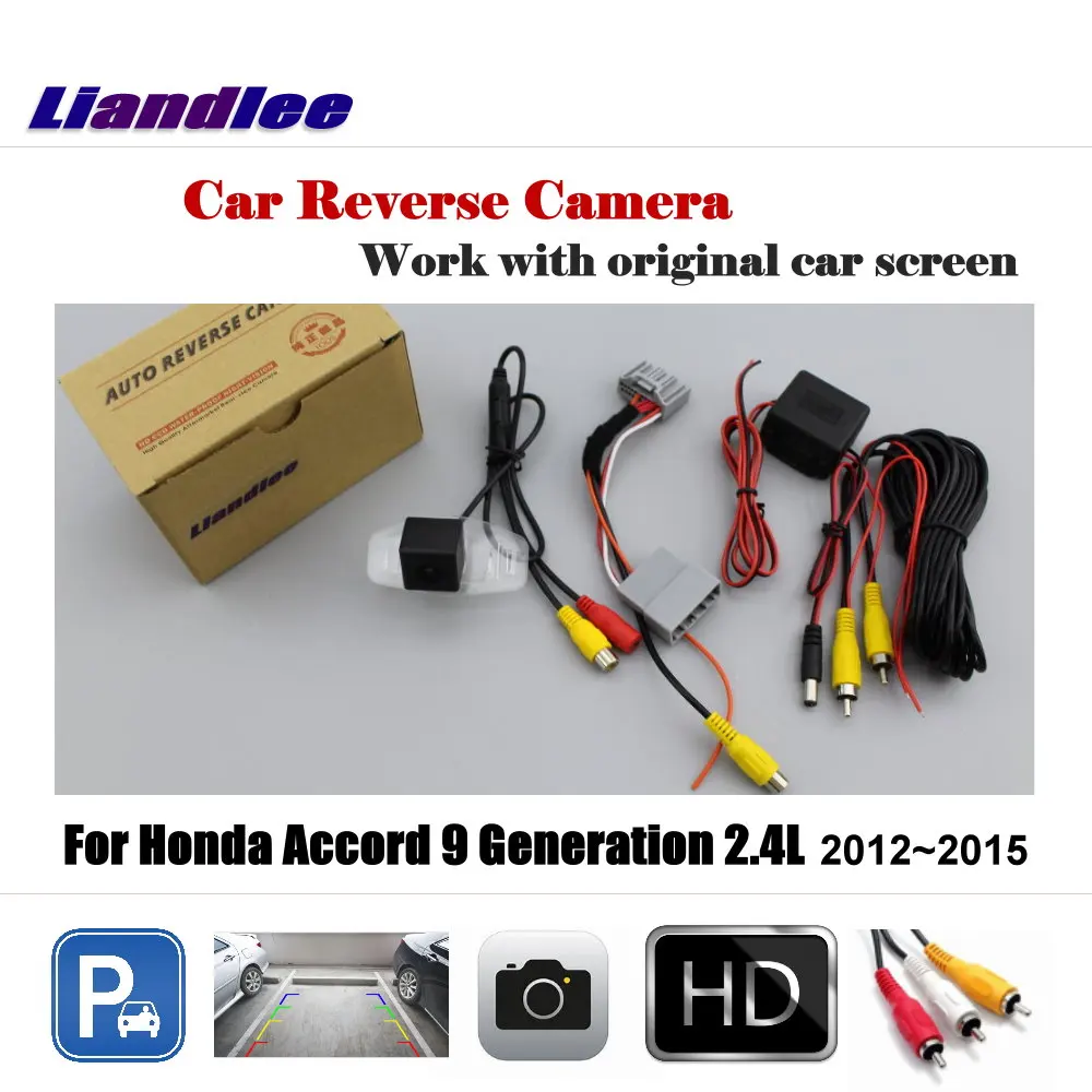 

For Honda Accord 9TH 2.4L 2012 2013 2014 2015 Car Reverse Rearview Back Parking Camera AUTO HD CCD SONY OEM CAM With Adapter