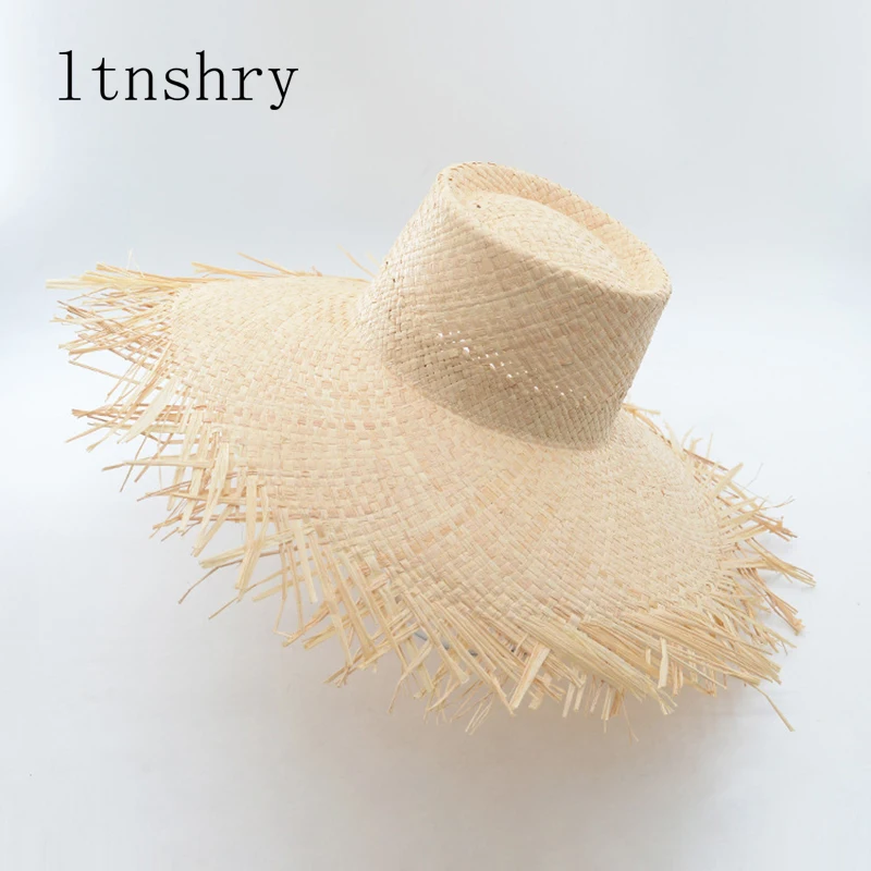 Summer Bucket HatSun Visor Chapeau Paille Feminino Hat for Women Raffia Straw Wide side Beach Hat Hot Fashion Floppy Hats