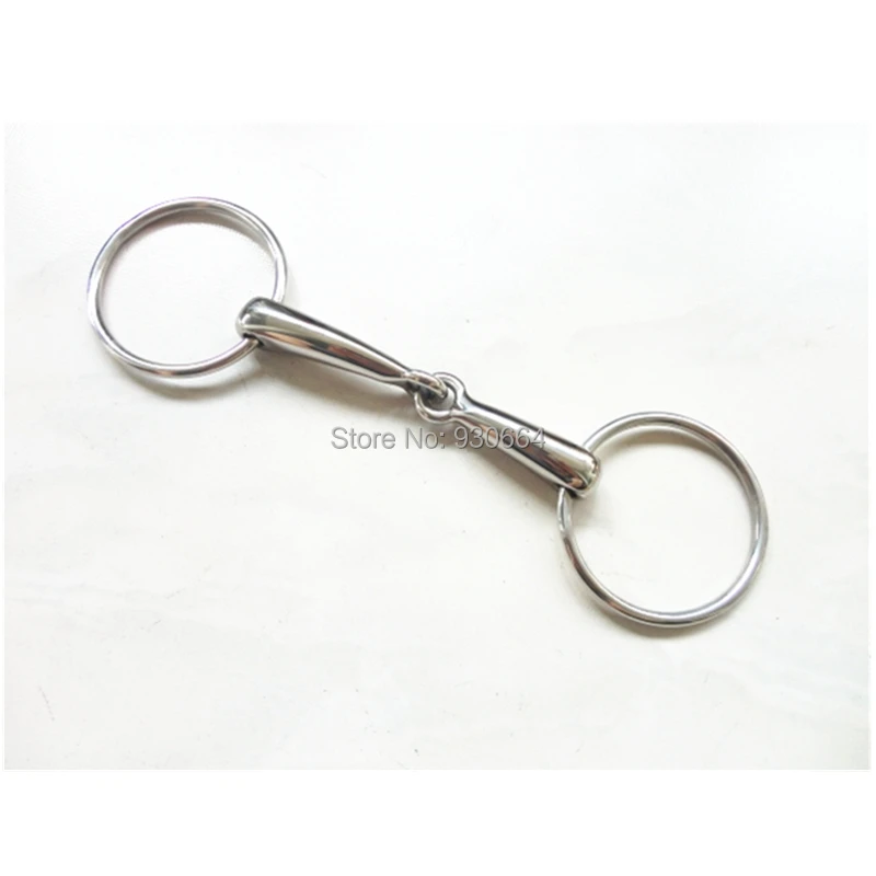 Embouchure creuse de cheval en acier inoxydable, anneau adt Snaffle Bit, produit d'équipement de cheval, 12cm