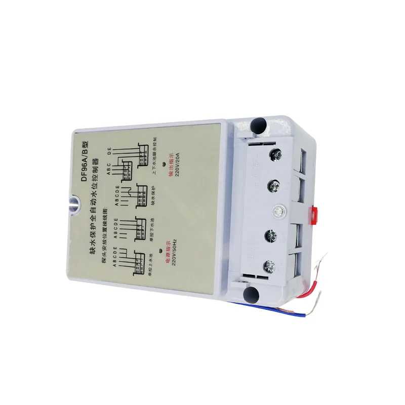 DF96A/B Automatic Water Level Controller Pump Controller Automatic Water Level Switch 220V and 2 m Tricolor Water Level Probe