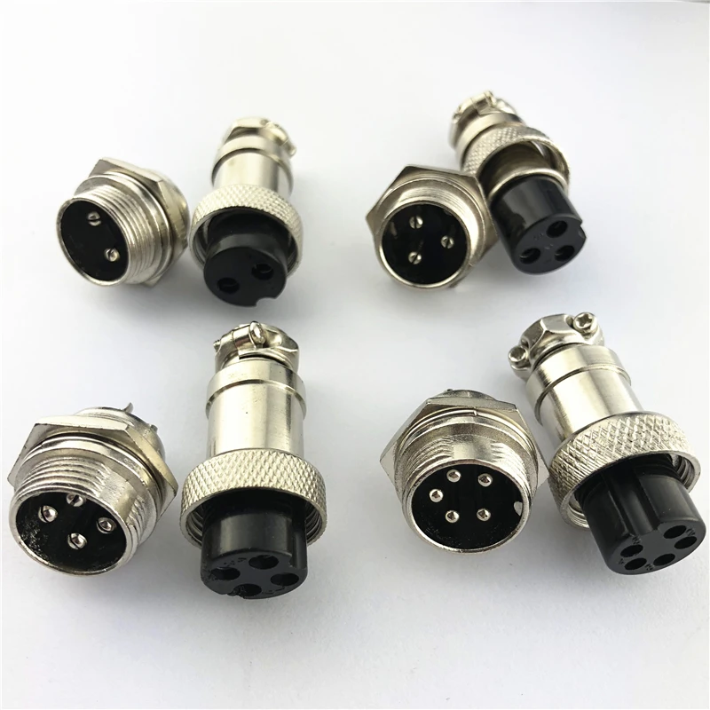 1set GX16 2/3/4/5/6/7/8/9 Pin Male + Female L70-78 16mm Wire Panel Circular CAviation Connector Socket Plug