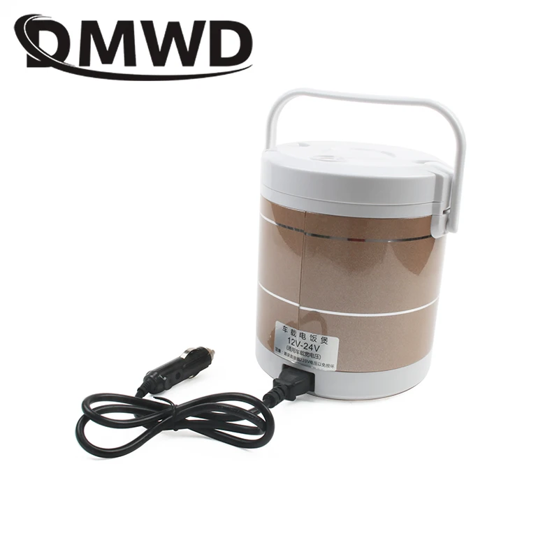 DMWD-Mini cuiseur à riz électrique pour voiture et camion, machine de cuisson de la bouillie de soupe, cuiseur à vapeur, boîte à lunch chauffante,