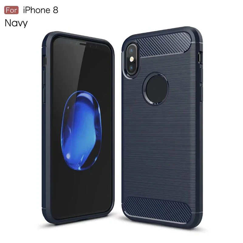 

For iPhone 6S 7 8 Plus 11 12 13 14 Pro Max Case Carbon Fiber Texture Design Durable TPU Cover Armor Soft Phone Cases Shell Capa