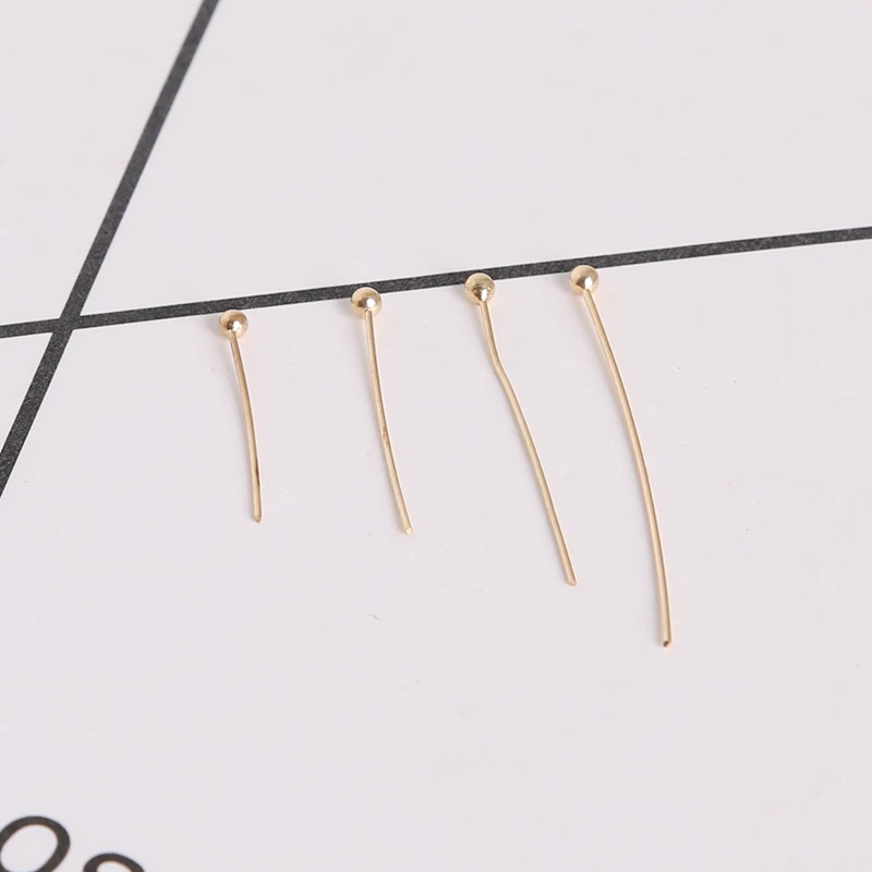 50-100 Teile/los Kupfer Kopf Pins Perlen T-pins für DIY Perlen Perlen Schmuck Machen Zubehör Ohrring Erkenntnisse liefert