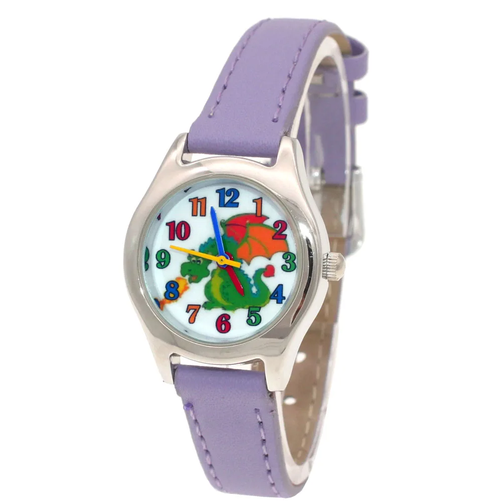 ไฟน่ารักไดโนเสาร์น่ารักเด็กของขวัญเด็กเรียนรู้ควอตซ์นักเรียนเด็กสัตว์นาฬิกาข้อมือ U86C xmas ของขวัญ