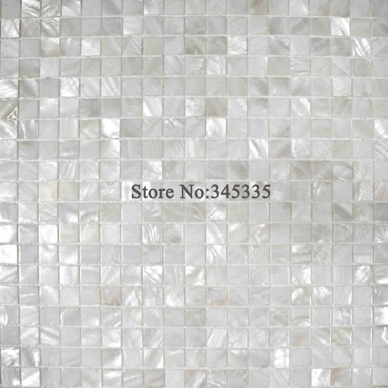 Hot sale White square shell mosaic tile mother of pearl kitchen backsplash wallpaper shower background bathroom deco wall tiles