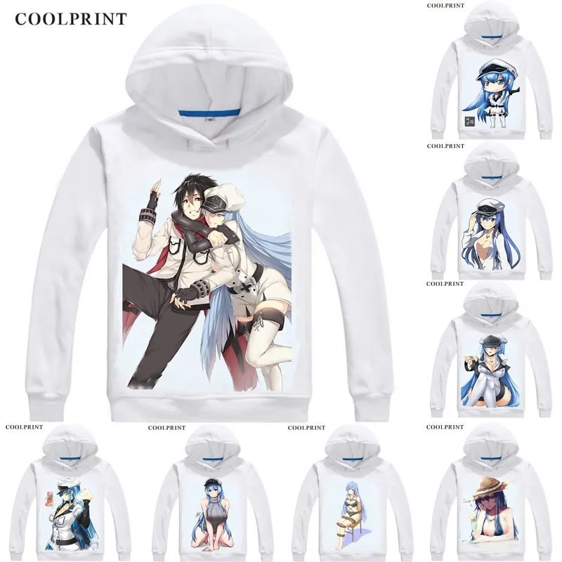 Akame Ga Kill! Akame ga Kiru! Hoodies Hooded Hoodie Anime Manga Slashes Jaegers Kurome Esdese Esdeath Esudesu Cosplay Sweatshirt