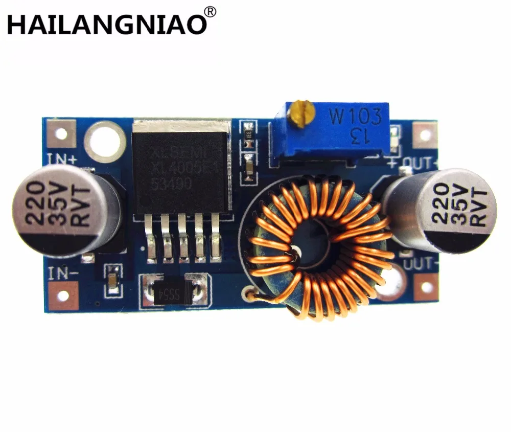 5 шт. XL4005 DSN5000 Beyond LM2596 DC-DC Регулируемый понижающий модуль питания 5A, 5A большой ток большой мощности