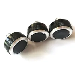 3pcs/set Car Air Conditioning Knobs Aluminum Alloy For Mazda AC Knob Heat Control Switch Button For Mazda 3 Axela 2014-2017