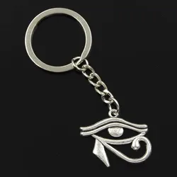 New Fashion Men 30mm Keychain DIY Metal Holder Chain Vintage Ancient Egypt Eye Of Horus 33x27mm Silver Color Pendant Gift