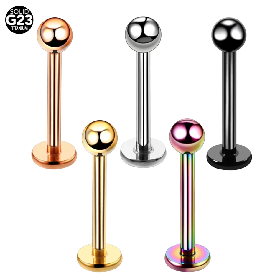 1PC Titanium Ear Studs Fake Clip On Nose Rings Oreja Piercing Ear Cartilage Tragus Tongue Eyebrow Labret Helix Piercings Jewelry