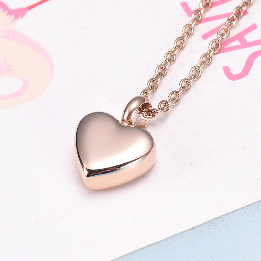 Hold Blank Small Heart Cremation Urn Pendant Stainless Steel Ashes Keepskae Memorial Urn Jewlery for DIY Necklace/Bracelet