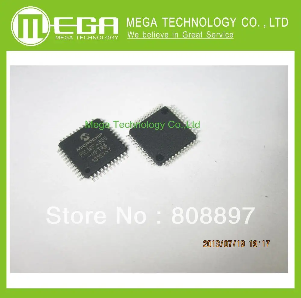 10pcs,PIC18F4550-I/PT PIC18F4550 18F4550 TQFP44 IC PIC MCU FLASH 16KX16 NEW ORIGINAL SHORT LEADTIME