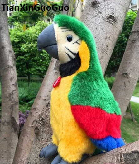 new arrival about 26cm colourful green parrot bird plush toy soft doll birthday gift w0901