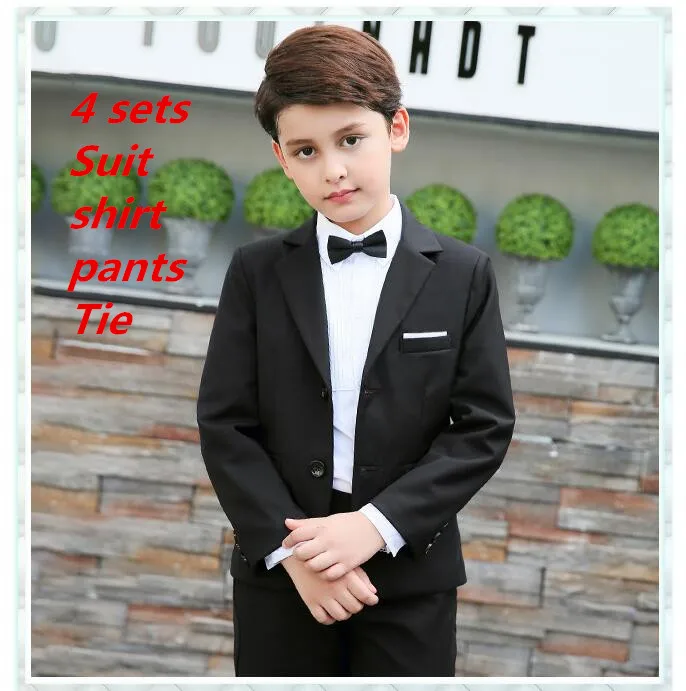 2017 Full Regular Coat Boys Suits For Weddings Kids Prom Wedding Clothes For Children Clothing Sets Boy Classic Costume Dresses