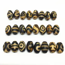 20Pcs/Lots Natural Stone Accessories Tibetan Dzi Beads 8mm*12mm for Making DIY Jewelry Free Shipping