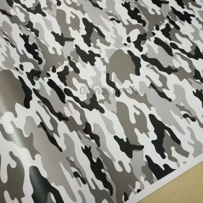 

Black Grey Vinyl Film Camouflage Car Wrap Sticker With AIR BUBBLE FREE Vehicle Body Wrapping Size: 1.52X5/10/15/20/25/30 Meters