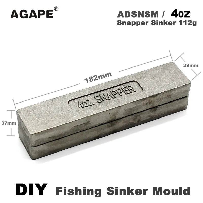 Agape Fishing Snapper Sinker Stampo, Carpa fai da te, Accessori per la pesca, Snapper Sinker, 112G, 2 cavità, Matrimonio, Wyprzed, ADSNSM, 4