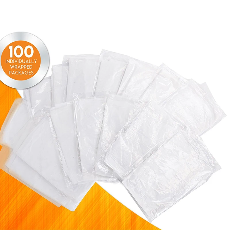 100pcs/set White Disposable Cleaning Apron Transparent Easy Use Kitchen Aprons For Women Men Kitchen Cooking Apron