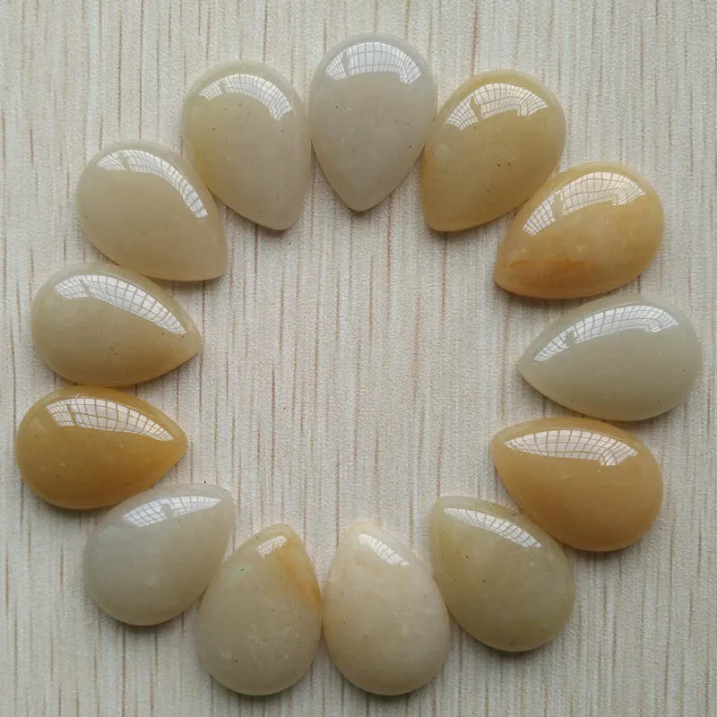 

Wholesale 20pcs/lot 25x18mm fashion natural stone teardrop CAB CABOCHON beads for DIY jewelry accessories free shippping