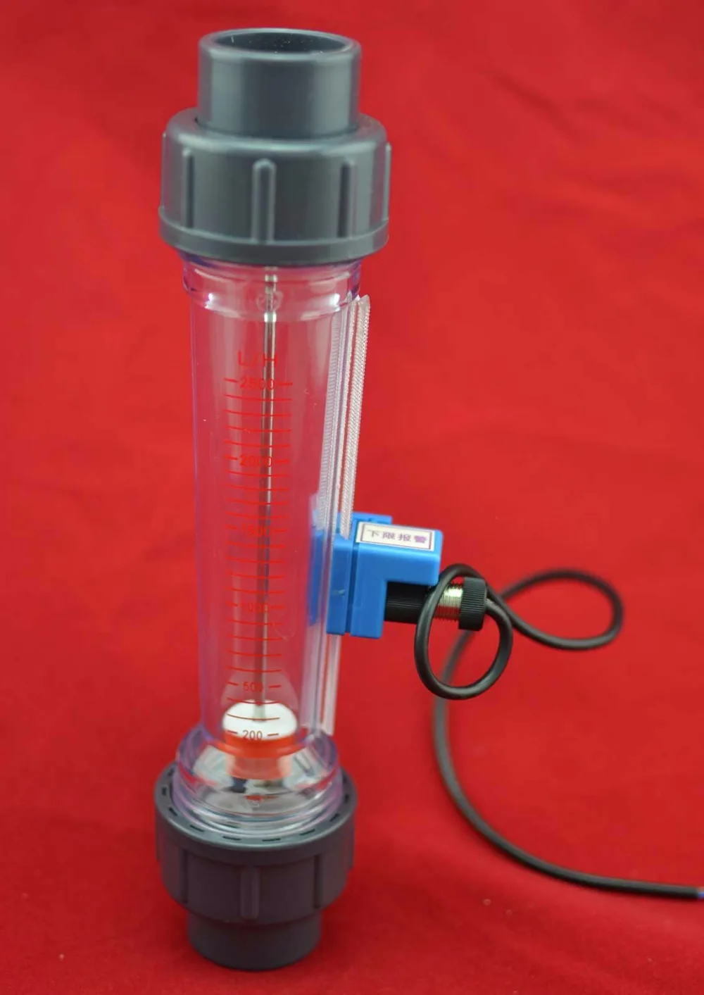 LZS-25A  Pipeline plastic tube water rotameter with flow alarm swith  lower limit(default) or upper limit