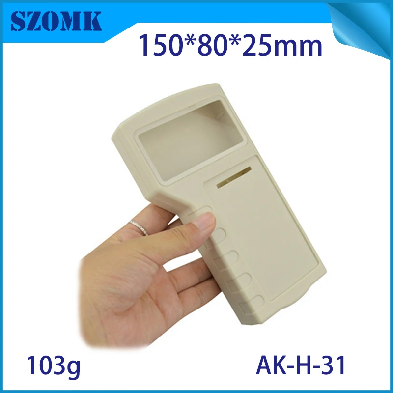 1 Piece 150*80*25mm 4x AA battery plastic electronics handheld enclosure for pcb LCD display instrument project housing box