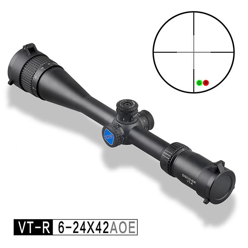 

Discovery VT-R 6-24X42AOE Adjustable Green Red Dot Hunting Light Tactical Scope Long Distance Shooting Hunting Riflescope