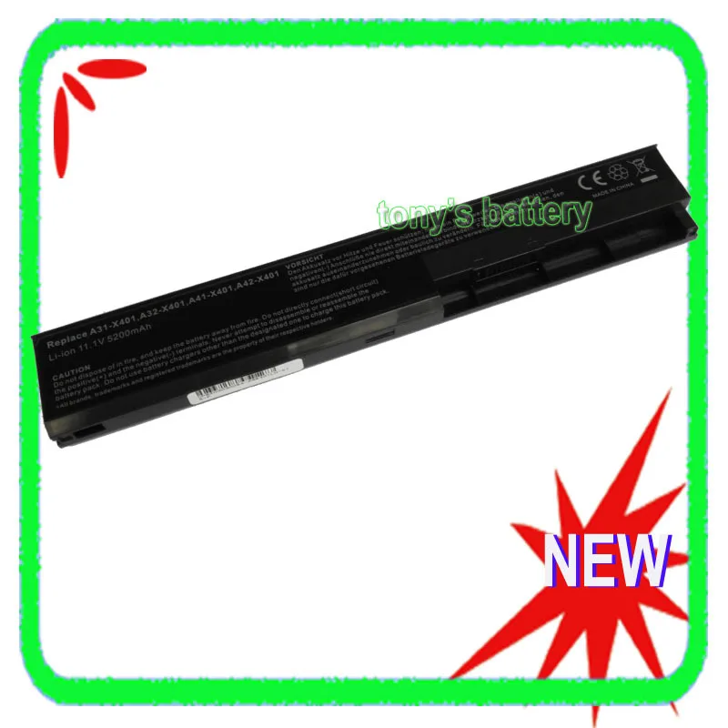 

New A31-X401 A32-X401 A42-X401 Laptop Battery For Asus X301 X301A X301U X401 X401A X401U X501 X501A X501U