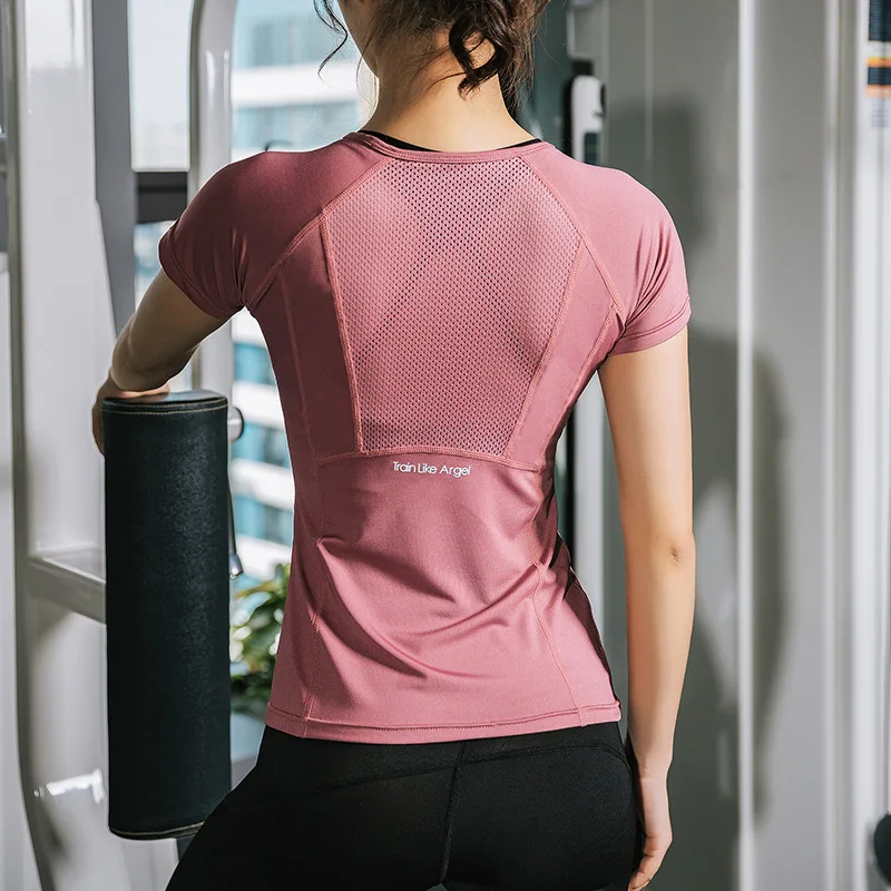 

Blesskiss Mesh Sport Shirt Women Gym Top Long Sleeve Fitness Cloth Sports T-shirt For Women Yoga tshirt Tee Tops Pink Black Blue