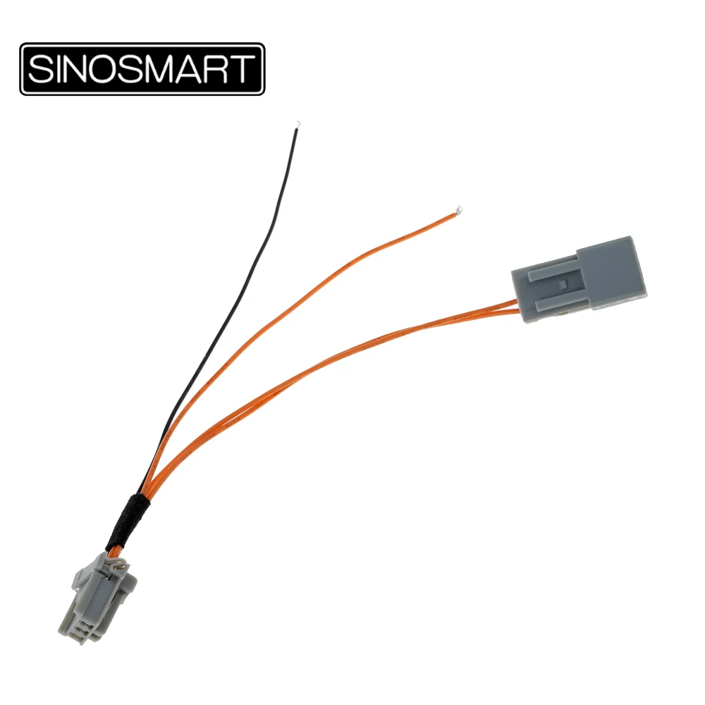 SINOSMART C3D 3-PIN Reversing Camera Power Cord Connection Harness for Honda from Reversing Lamp without Damaging Wiring