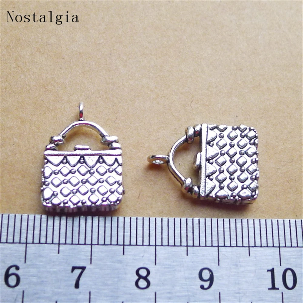 20pcs Charms handbag 18*14mmAntique Silver Plated Pendants Making DIY Handmade Tibetan Silver Charm Jewelry Necklaces Womer gift