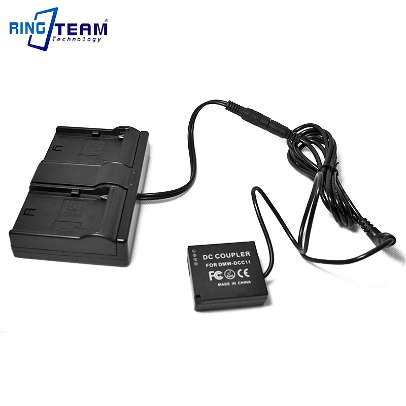Dual Channel NP-F550 F970แบตเตอรี่แหล่งจ่ายไฟอะแดปเตอร์ + DMW-DCC11สำหรับกล้อง Panasonic Lumix DMC-GF6 GF5 GF3 GF3K GX7 S6 s6K