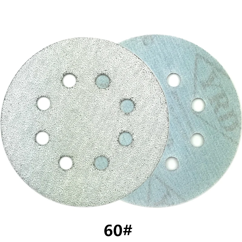 Наждачная бумага 5 дюймов 125 мм 8-Hole 40-2000 Grit алюминиевый оксидный крюк и петля сухие шлифовальные диски для Dremel шлифовальный инструмент для полировки 10 шт.