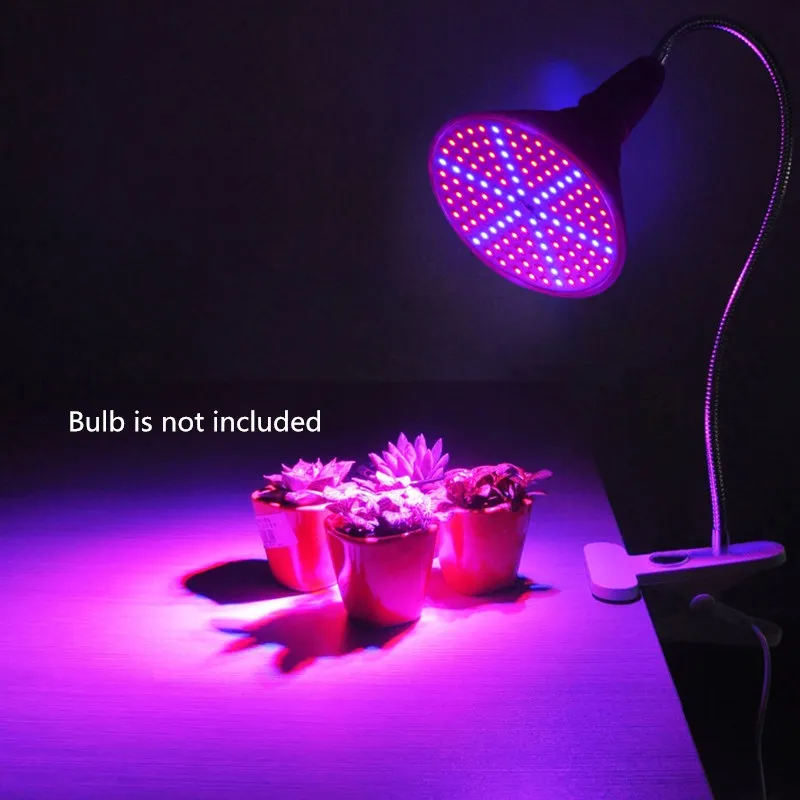 E27 Led Plant Grow Light Flexible Led Bulb Clip Holder EU US Plug  Converter For Desk Lamp Holder Adapter