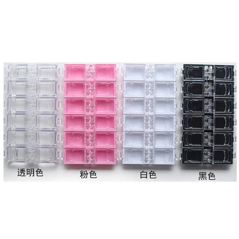 4 Colors Nail Storage Case Organizer Clear Plastic Empty Box Nail Art Rhinestones Gems Jewelry Beads Container