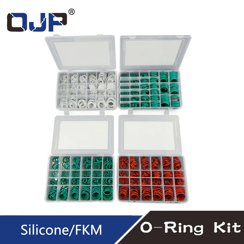 

Silicone/Rubbe Ring Green FKM O Ring 30Size O ring Seal Rubber Sealing O-ring Washer Gasket O-Ring Set Assortment Kit Box