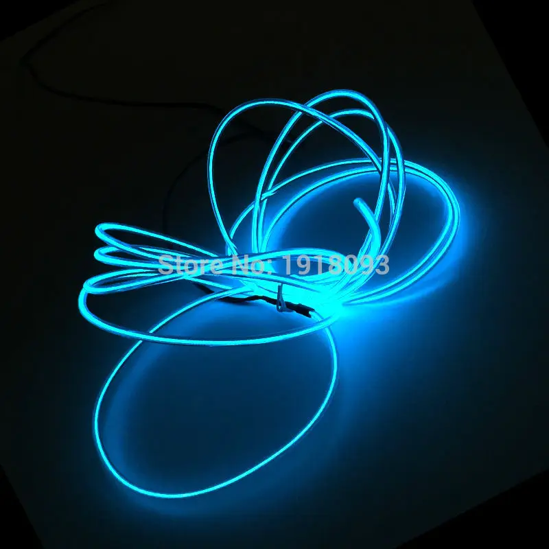 

3.2mm 15Meter 10 Colors Optional Blinking EL wire Flexible Neon light Powered by 12V Holiday Lighting gift Glowing supplies