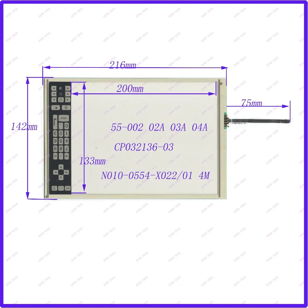 

ZhiYuSun POST 9.4 inch four wire resistive Touch Screen 216*142 for industry applications N010-0554-X022/01 CP032136-03