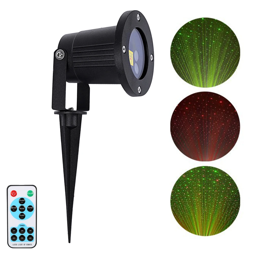 

Outdoor Waterproof LED Laser Star Light Projector Showers Christmas Garden Landscape Lighting Red Green Mix Star Laser Light