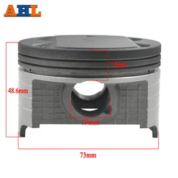 AHL Bore Size STD ~+150 73mm ~74.5mm Motorcycle Parts Piston Set Rings Clip Kit For Suzuki AN250 1998-2006 DR250 1990-1995