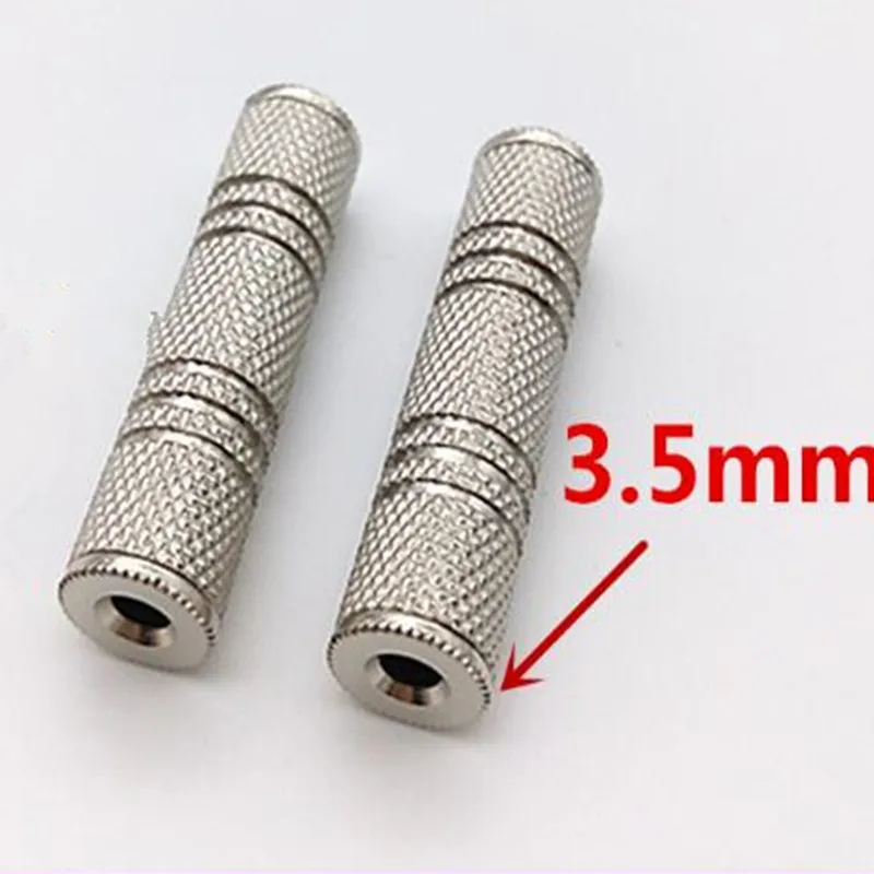 

100pcs plated 3.5mm 1/8" Female to 3.5mm Female Jack Audio Stereo connector