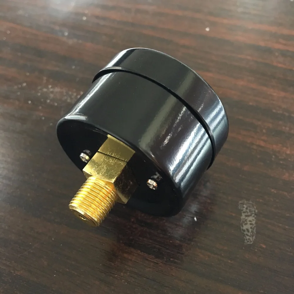 Manometr powietrza do kompresora, osiowy, 40mm, zakres 0-180 PSI, 0-12 Bar, 0-12 Kg/cm2, gwint zewnętrzny 1/8" BSPT