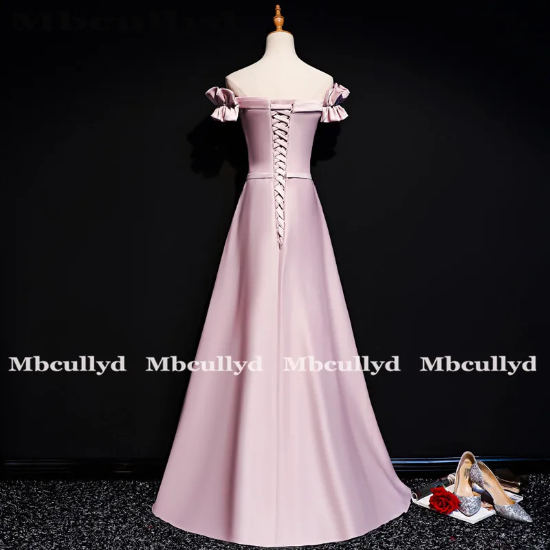 Mcully – Robe De soirée longue en Satin rose, sans bretelles, dos nu, grande taille, nouvelle collection, 2023