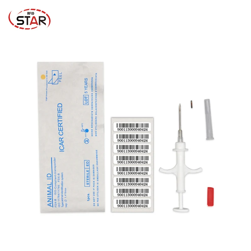 glass syringe for cattle dog pet fish 1.48mm microchip glass syringe rfid tags for cattle rfid tag livestock syringe id pet lot