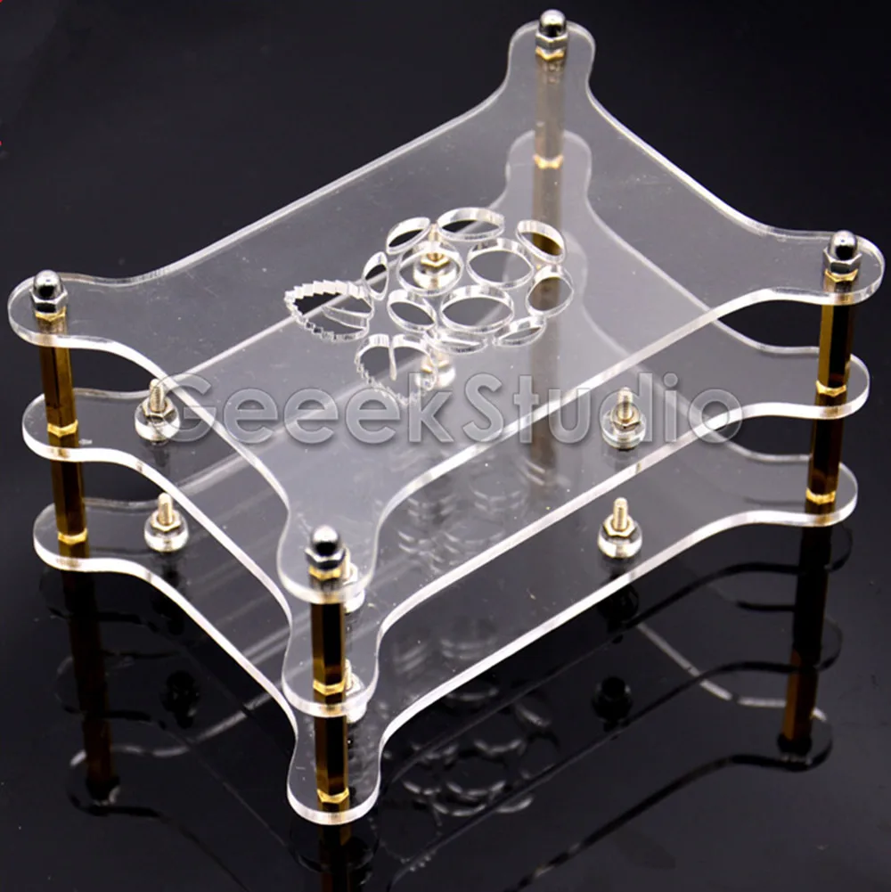 

2-layer Transparent Acrylic Case Clear Shell Enclosure for Raspberry Pi 2 / 3 Model B