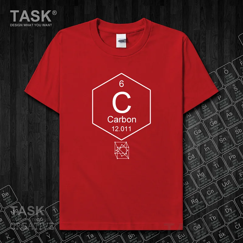 Chemical Element mens t-shirt Periodic Table Carbon 6 C fashion letter Printed cotton Tees short sleeve clothes Streetwear tops